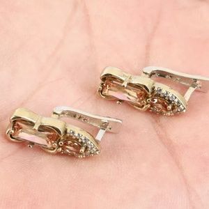 Creamsicle color tanzanite & topaz earrings